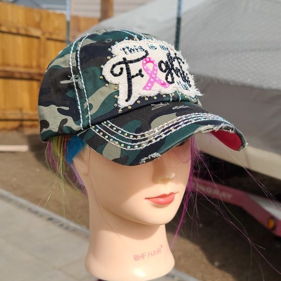 Ladies Camo BLING Hat NEW - Picture 2 of 4